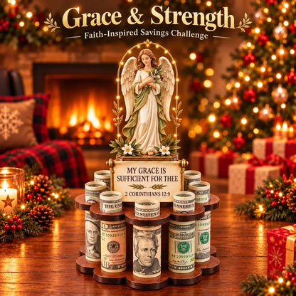 🙏Bible Verse Savings Challenge Stand – Christian Cash Organizer & Faith-Inspired Gift