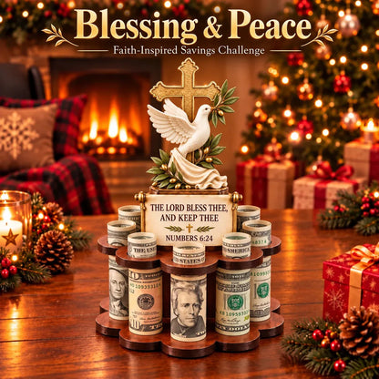 🙏Bible Verse Savings Challenge Stand – Christian Cash Organizer & Faith-Inspired Gift