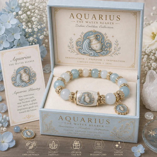 💫 12 Zodiac Bracelet – Natural Chalcedony, Your Sign, Your Energy 🌙✨