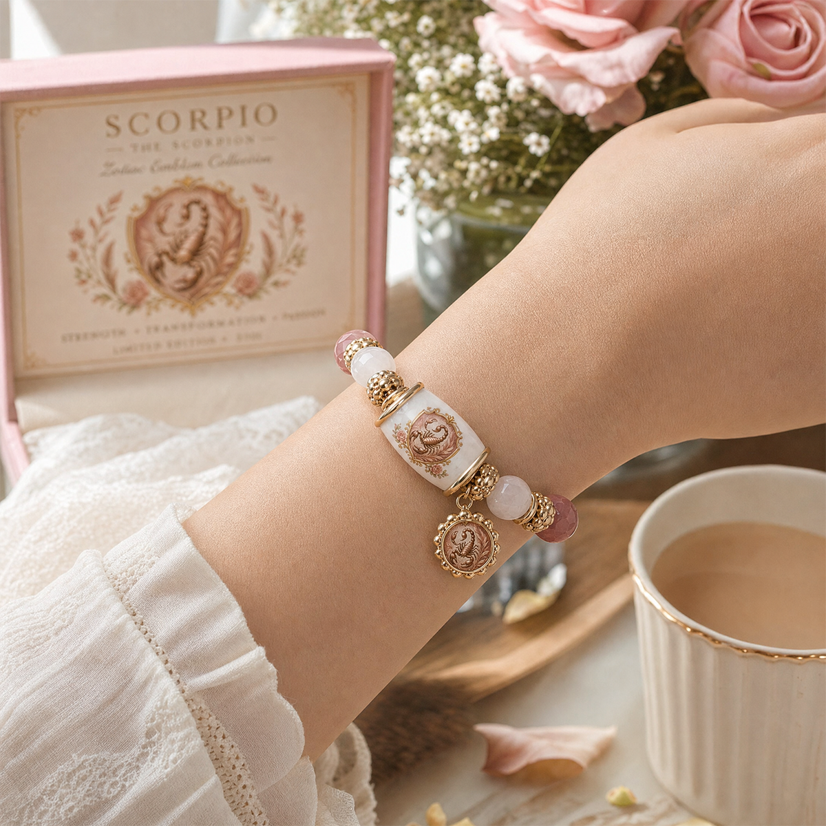 💫 12 Zodiac Bracelet – Natural Chalcedony, Your Sign, Your Energy 🌙✨
