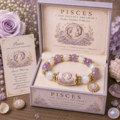 💫 12 Zodiac Bracelet – Natural Chalcedony, Your Sign, Your Energy 🌙✨