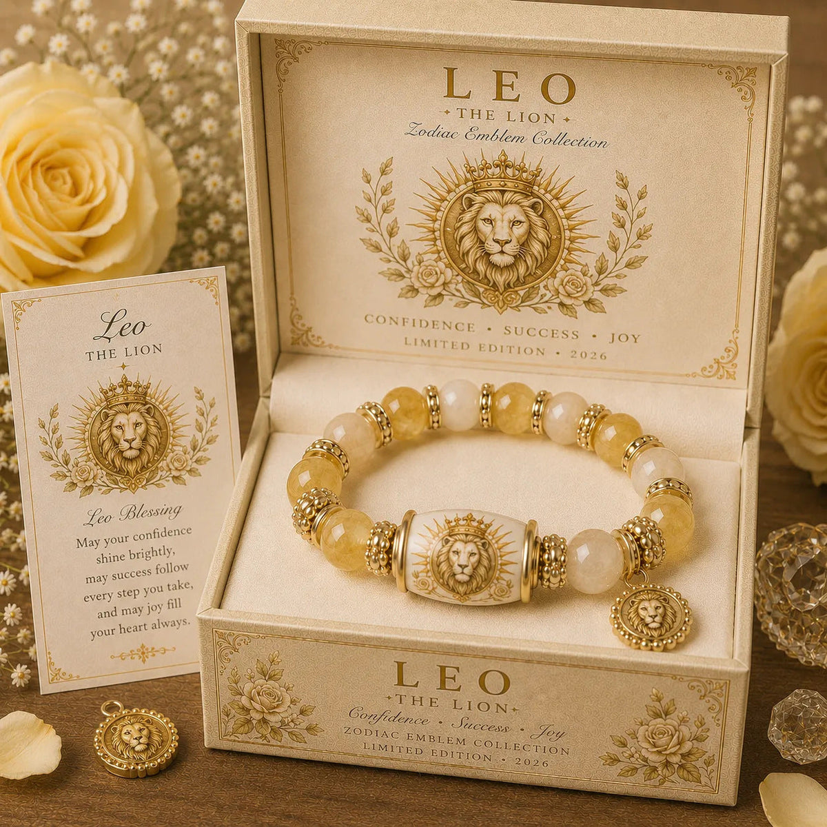 💫 12 Zodiac Bracelet – Natural Chalcedony, Your Sign, Your Energy 🌙✨