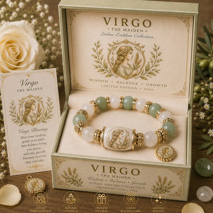 💫 12 Zodiac Bracelet – Natural Chalcedony, Your Sign, Your Energy 🌙✨