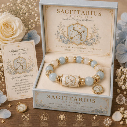 💫 12 Zodiac Bracelet – Natural Chalcedony, Your Sign, Your Energy 🌙✨