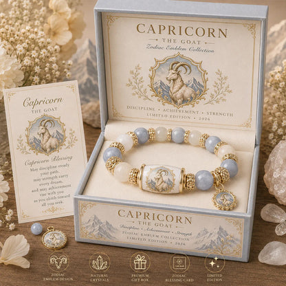 💫 12 Zodiac Bracelet – Natural Chalcedony, Your Sign, Your Energy 🌙✨