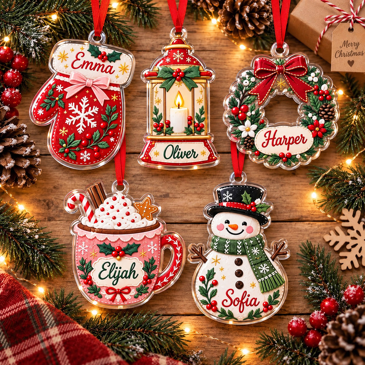✨❤️ Personalized Name Christmas Ornament