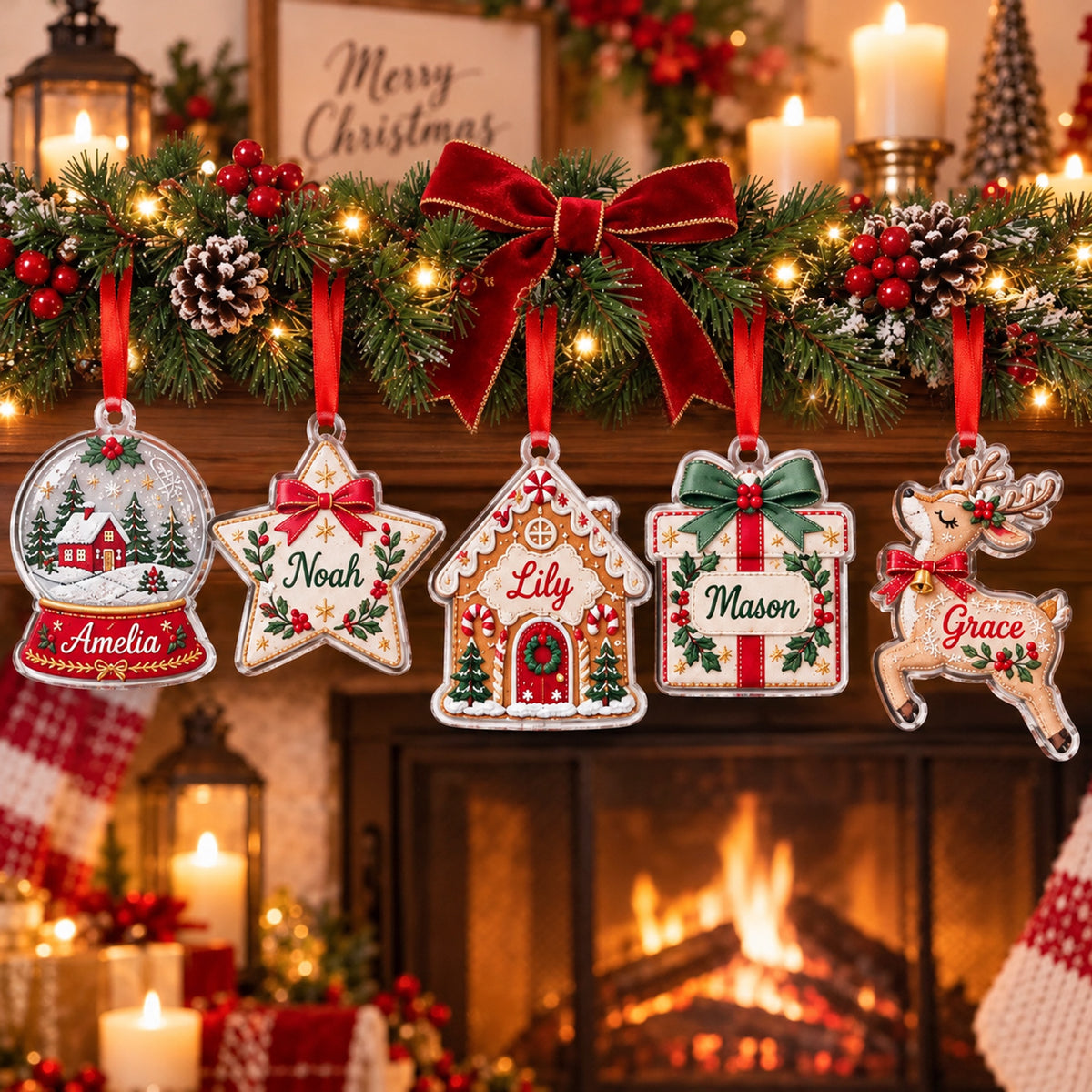 ✨❤️ Personalized Name Christmas Ornament