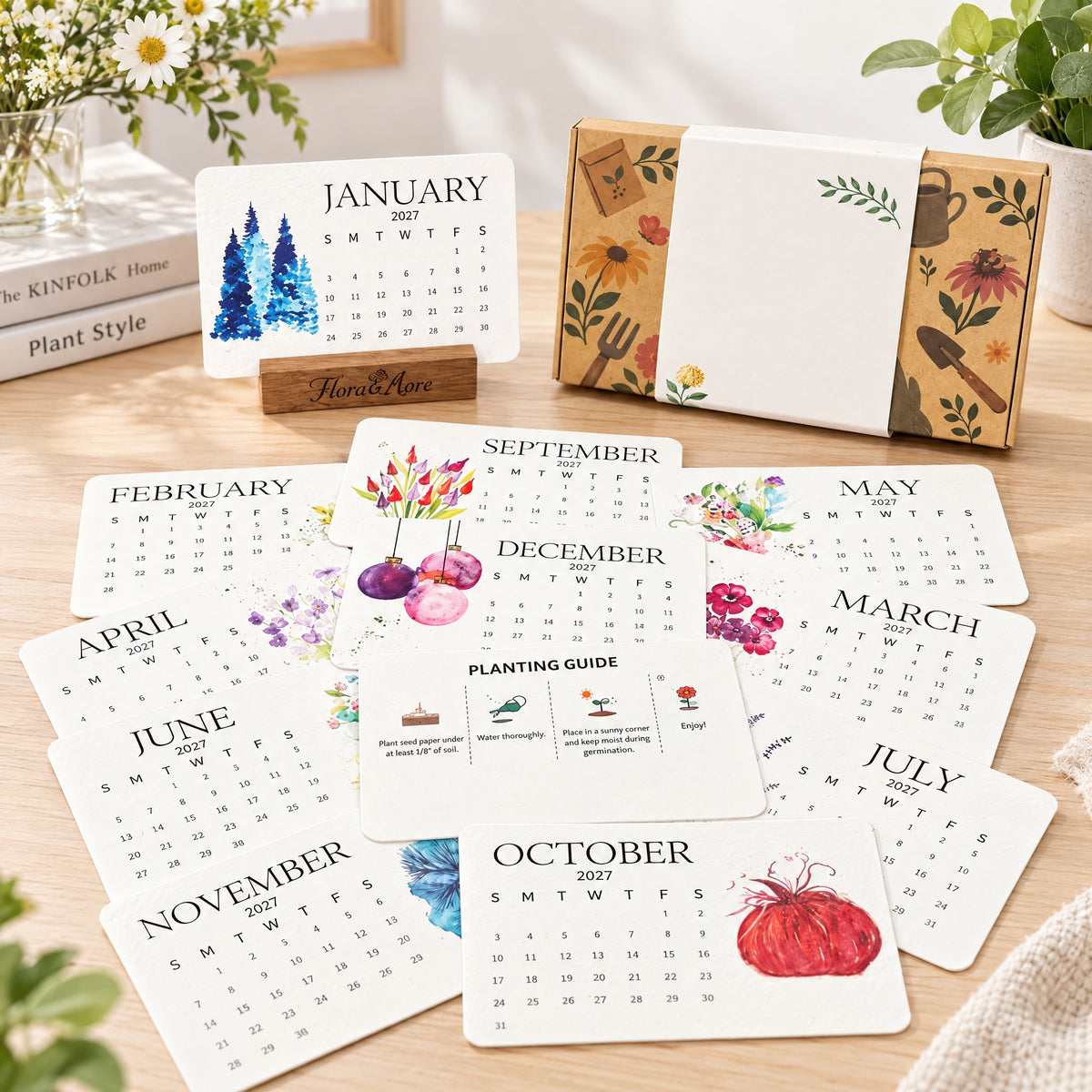 🌱 Eco-Friendly Plantable "Timeless" Seed Calendar 2027