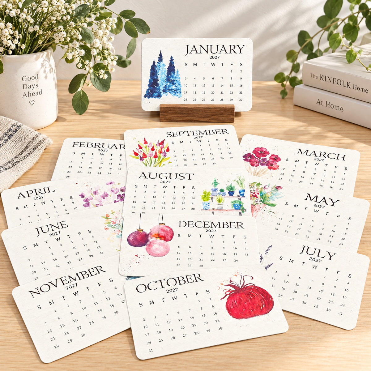 🌱 2027 Seed Paper Calendar – Grow a Garden Month by Month, A Gift of Hope & Sustainability