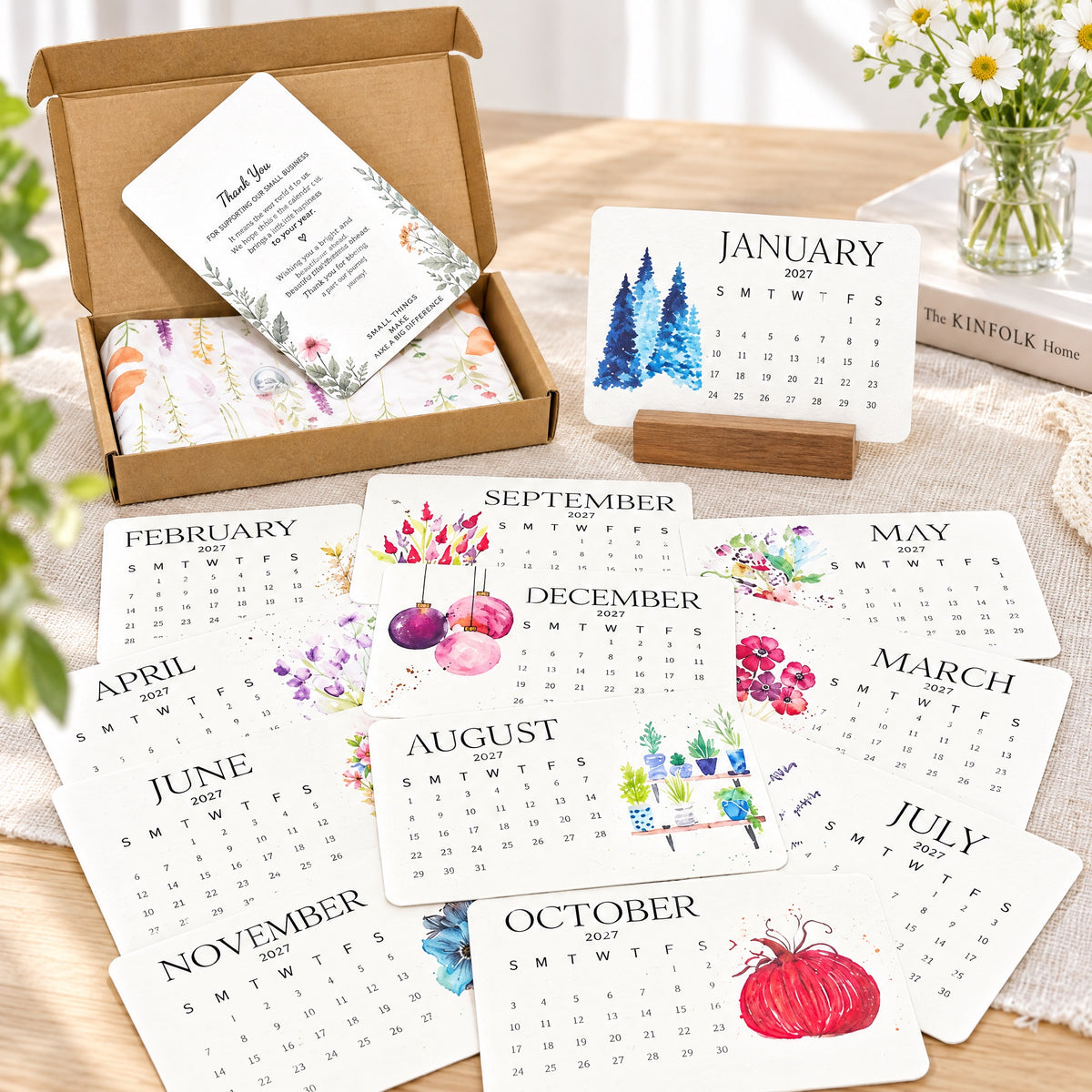 🌱 2027 Seed Paper Calendar – Grow a Garden Month by Month, A Gift of Hope & Sustainability