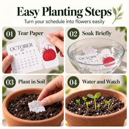🌱 Eco-Friendly Plantable "Timeless" Seed Calendar 2027