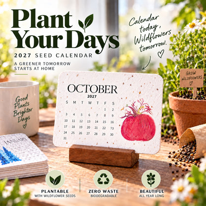 🌱 Eco-Friendly Plantable "Timeless" Seed Calendar 2027