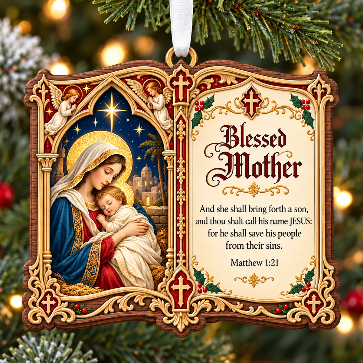 ✝️🎄Christian Christmas Scripture Ornaments – A Beautiful Celebration of Faith