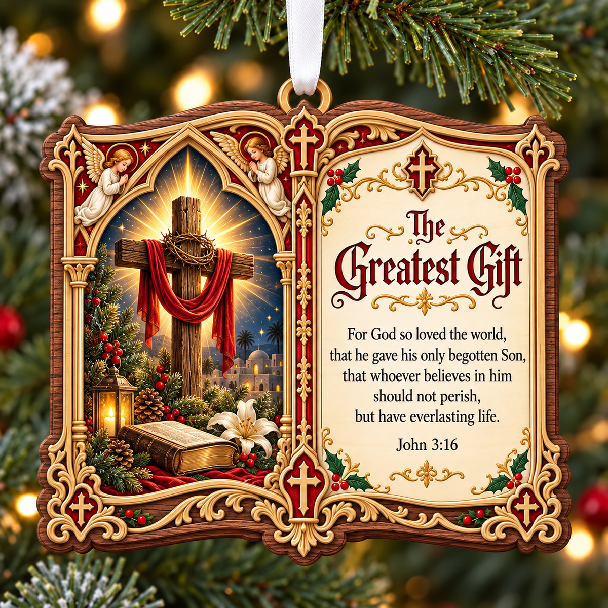 ✝️🎄Christian Christmas Scripture Ornaments – A Beautiful Celebration of Faith