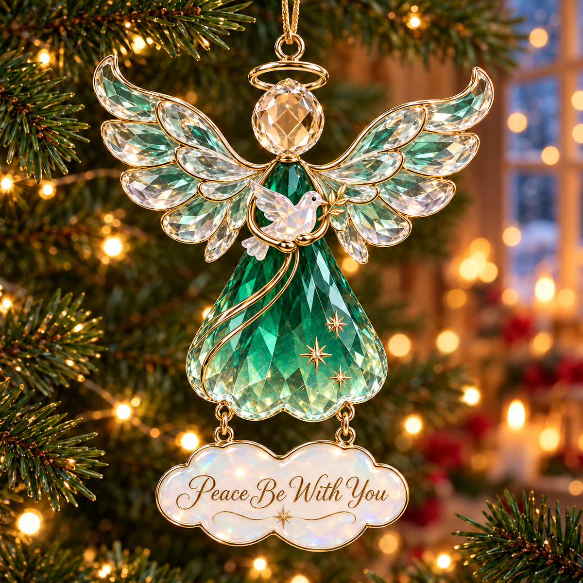 🕊️ Inspirational Memorial Angel Christmas Ornament