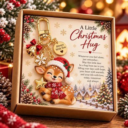 🎄🐱A Little Christmas Hug Keychain – A Heartwarming Holiday Gift to Keep Close