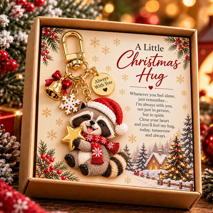🎄🐱A Little Christmas Hug Keychain – A Heartwarming Holiday Gift to Keep Close