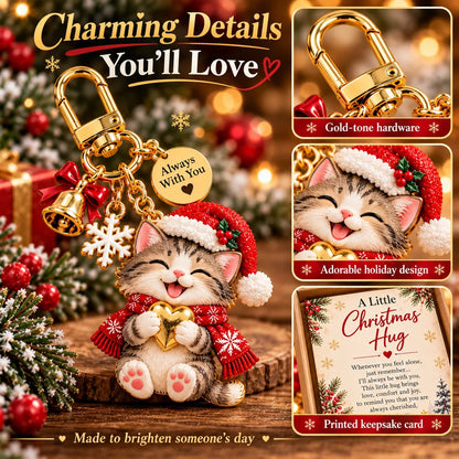 🎄🐱A Little Christmas Hug Keychain – A Heartwarming Holiday Gift to Keep Close