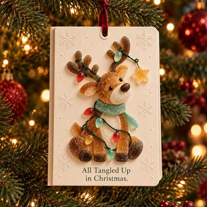 🎄 Funny Christmas Hanging Card Ornament – 6 Designs Foldable Greeting Card ✨❤️