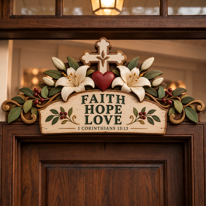 ✝️ Christian Faith &amp; Blessings Decorative Door Topper