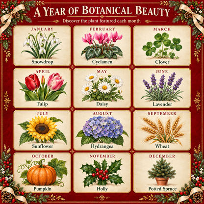 🌱 Eco-Friendly Plantable Vintage Christmas Seed Calendar 2027 – A Year of Little Joys 🎄✨❤️