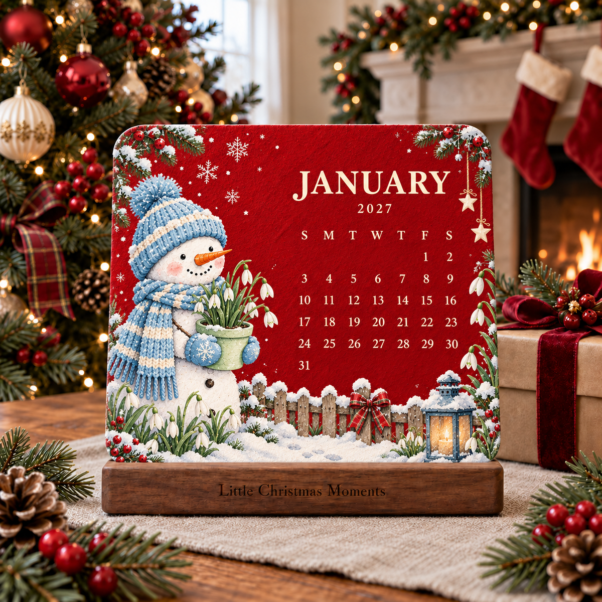 🌱 Eco-Friendly Plantable Vintage Christmas Seed Calendar 2027 – A Year of Little Joys 🎄✨❤️