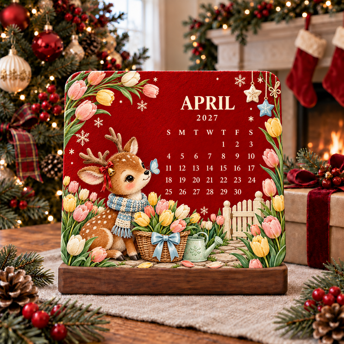 🌱 Eco-Friendly Plantable Vintage Christmas Seed Calendar 2027 – A Year of Little Joys 🎄✨❤️