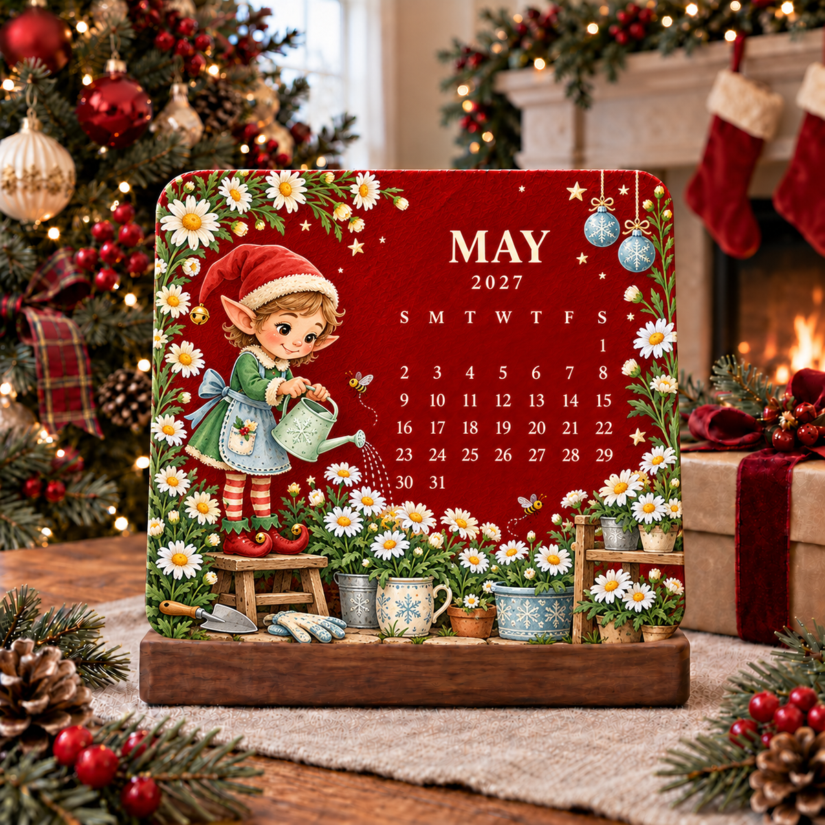 🌱 Eco-Friendly Plantable Vintage Christmas Seed Calendar 2027 – A Year of Little Joys 🎄✨❤️