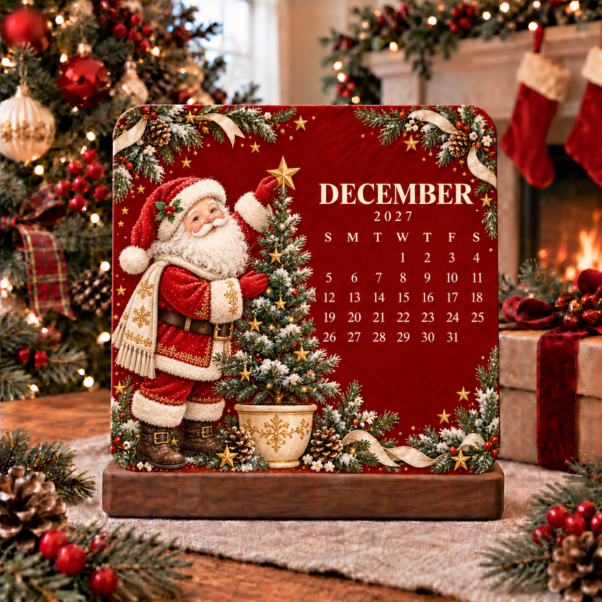 🌱 Eco-Friendly Plantable Vintage Christmas Seed Calendar 2027 – A Year of Little Joys 🎄✨❤️