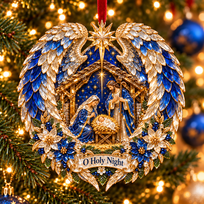 🎄✨ Religious Nativity Angel Wing Christmas Ornament