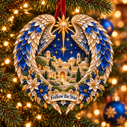 🎄✨ Religious Nativity Angel Wing Christmas Ornament