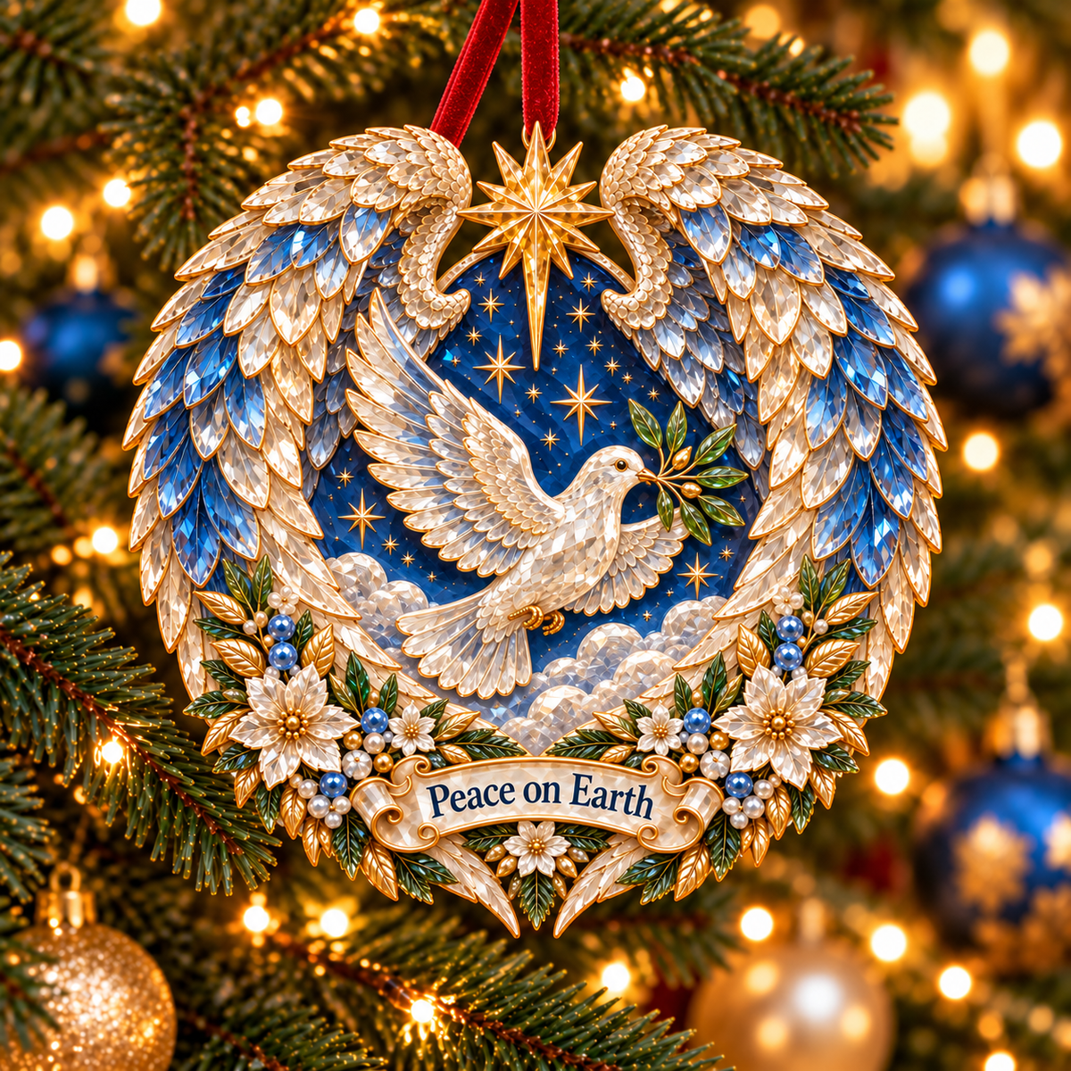 🎄✨ Religious Nativity Angel Wing Christmas Ornament
