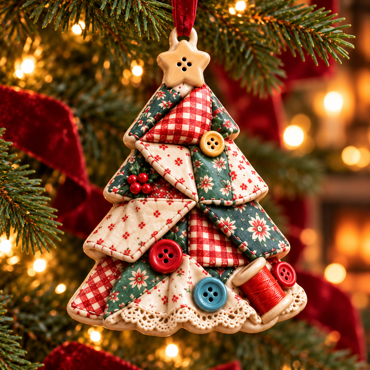 🧵🎄 Sewing-Themed Christmas Tree Ornaments – Festive Keepsakes for Sewing & Craft Lovers