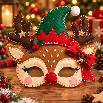 🎭🎄 Christmas Character Masks – Festive Dress-Up Masks for Holiday Fun