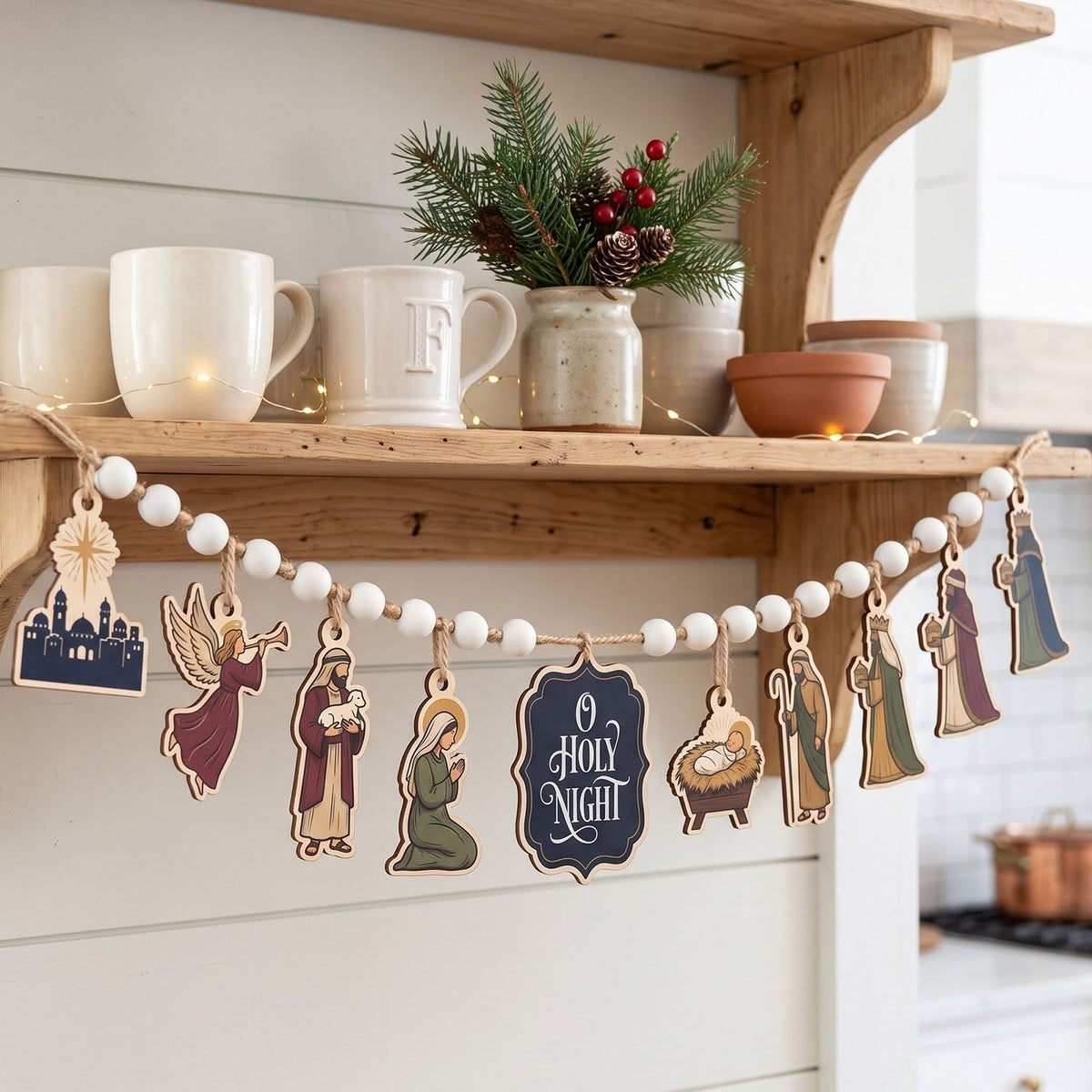 ✝️🎄Nativity Christmas Garland – A Beautiful Celebration of the First Christmas