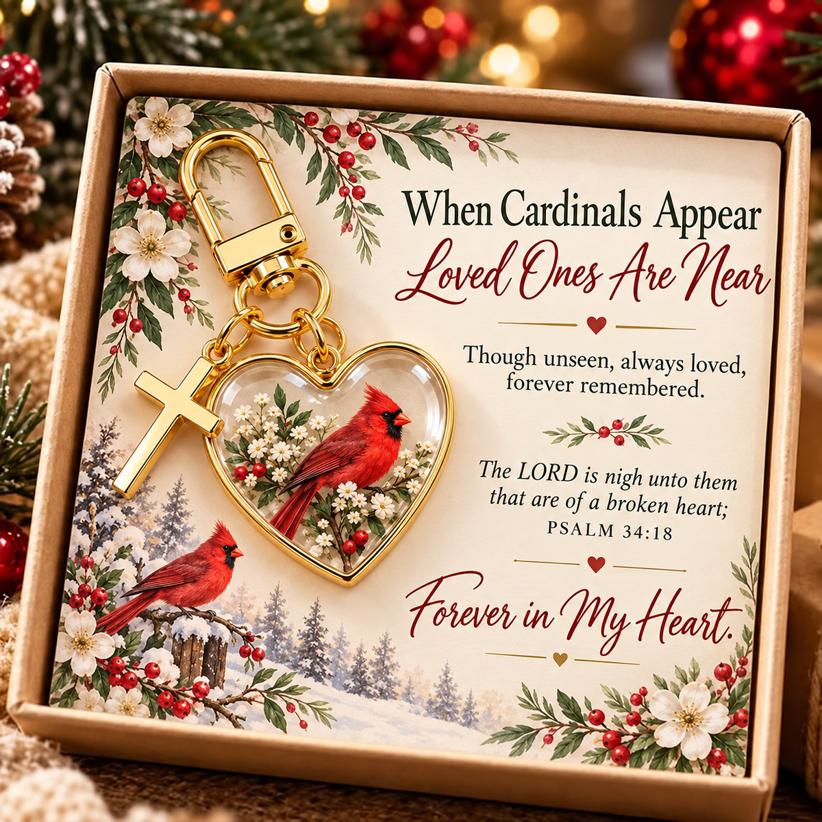 ✝️💖 Faith & Memorial Heart Keychains – Inspirational Christian Gifts of Love, Hope & Remembrance