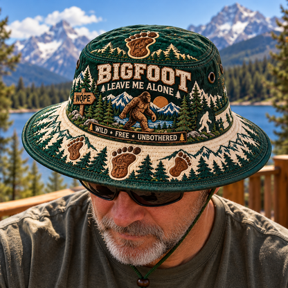 🦶🌲 Bigfoot Boonie Hat – Rugged Wilderness Style for Outdoor Adventurers