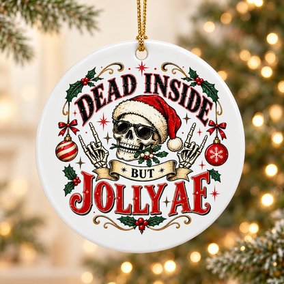 😜✨ Sassy Funny Adult Christmas Ceramic Ornament