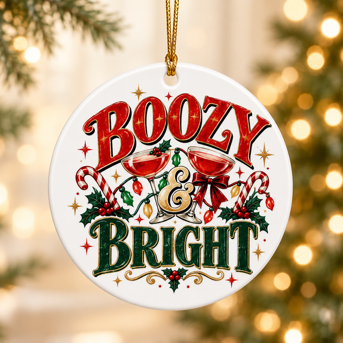 😜✨ Sassy Funny Adult Christmas Ceramic Ornament