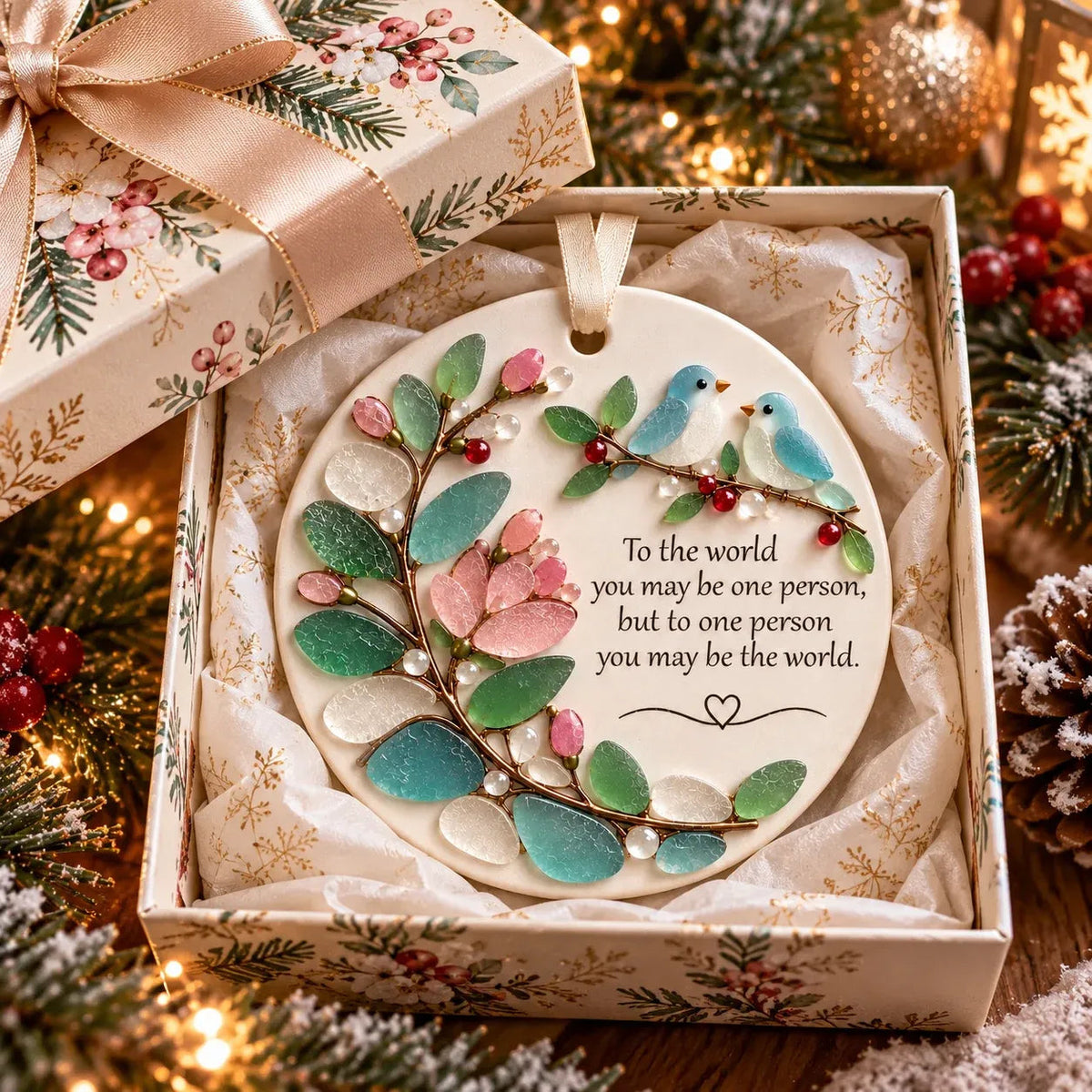 🐦 Love Birds Friendship Ornament