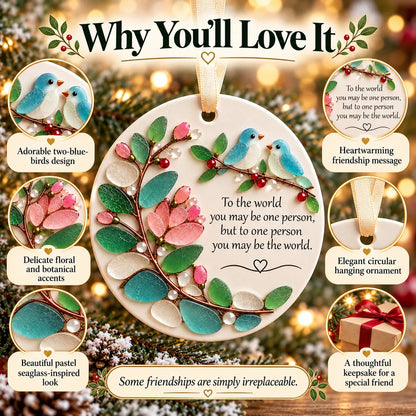 🐦 Love Birds Friendship Ornament
