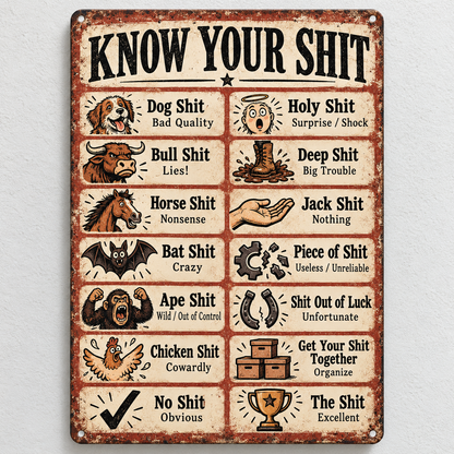 Funny Sayings Vintage Tin Sign