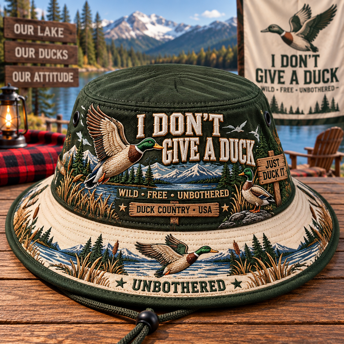 🦆 Funny “I Don’t Give a Duck” Bucket Hat – A Bold Statement for Free Spirits