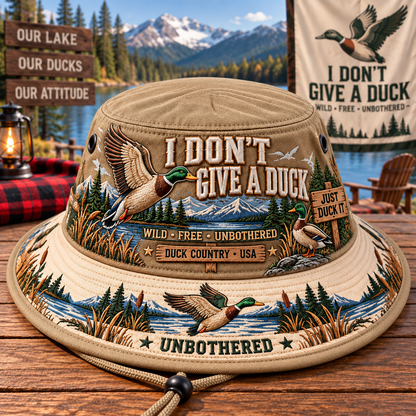 🦆 Funny “I Don’t Give a Duck” Bucket Hat – A Bold Statement for Free Spirits