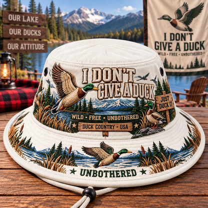 🦆 Funny “I Don’t Give a Duck” Bucket Hat – A Bold Statement for Free Spirits
