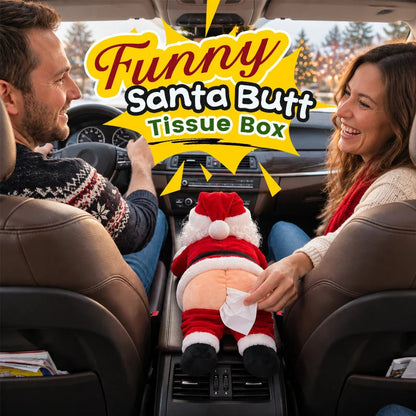 🎅 Funny Santa Butt Tissue Box – A Cheeky Christmas Decoration