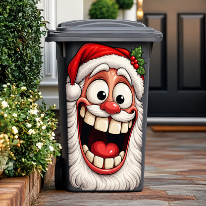 Funny Christmas Trash Can Decals