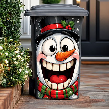 Funny Christmas Trash Can Decals