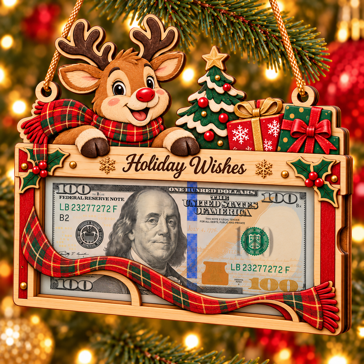 🎄 Christmas Money Holder Ornament – A Festive Way to Gift Cash