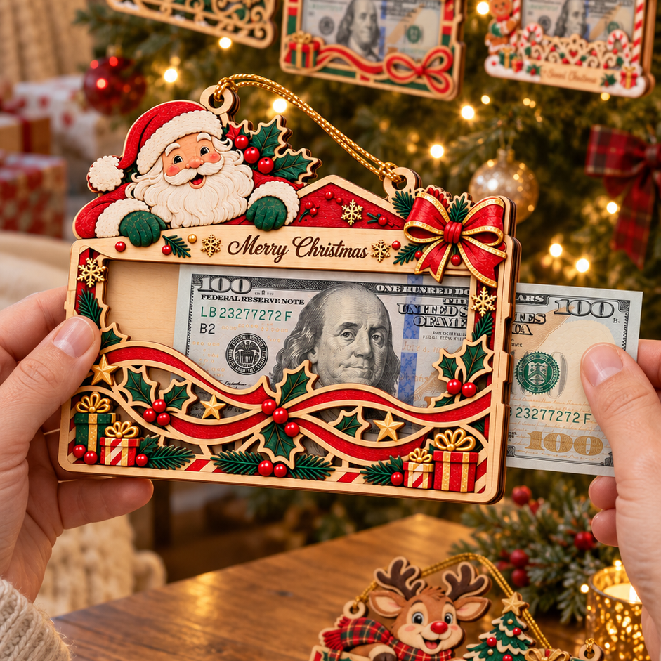 🎄 Christmas Money Holder Ornament – A Festive Way to Gift Cash